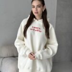 Обʼємне худі  з надписом "I WANT IT. SO IT WILL BE"